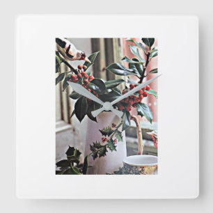 CUADRADO **DECORACIÓN DE NAVIDAD** RELOJ
