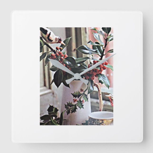 CUADRADO **DECORACIÓN DE NAVIDAD** RELOJ (Anverso)