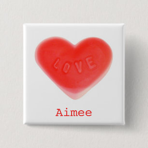 Cuadrado del botón Sweet Heart 'Name'
