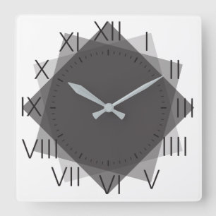 Cuadrado dial de reloj con rectángulos cuadrados de diamant