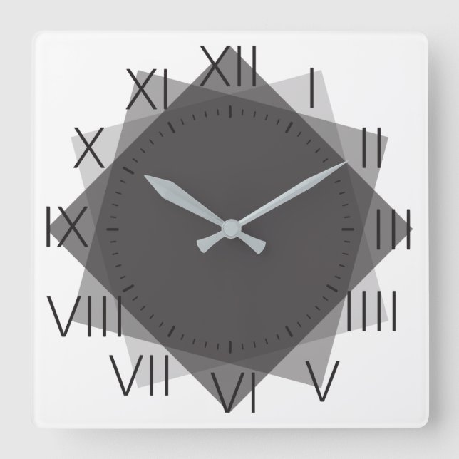Cuadrado dial de reloj con rectángulos cuadrados de diamant (Anverso)