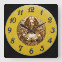 Diosa Nyx Reloj de oro limón negro