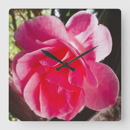 CUADRADO DISEÑO DE ESTILO ECO DE ROSA DE RELOJ