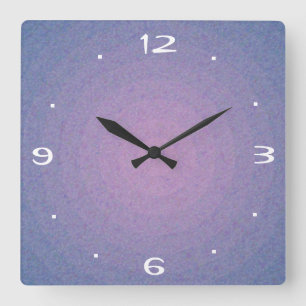 Cuadrado Diseño de piedra de color de malva > reloj llano