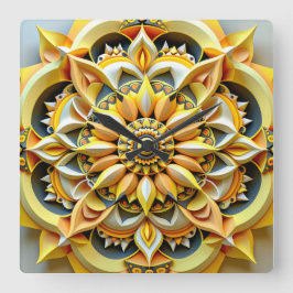 Cuadrado diseño de reloj triádico