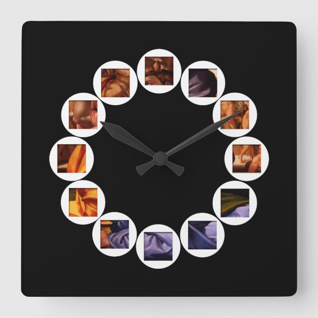 Cuadrado El Doni Tondo oculto por el reloj de la Plaza Mich (Anverso)