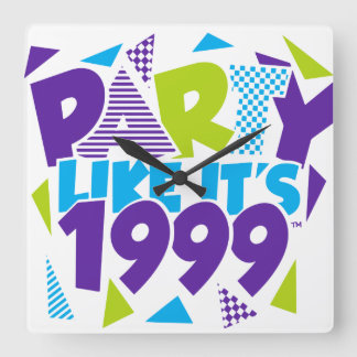 Cuadrado El fiesta como él es 1999®™ el reloj - diseño 01