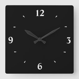 Cuadrado El negro con los números blancos >Kitchen el reloj