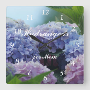 Cuadrado El personalizar del reloj del Hydrangea 2385 o