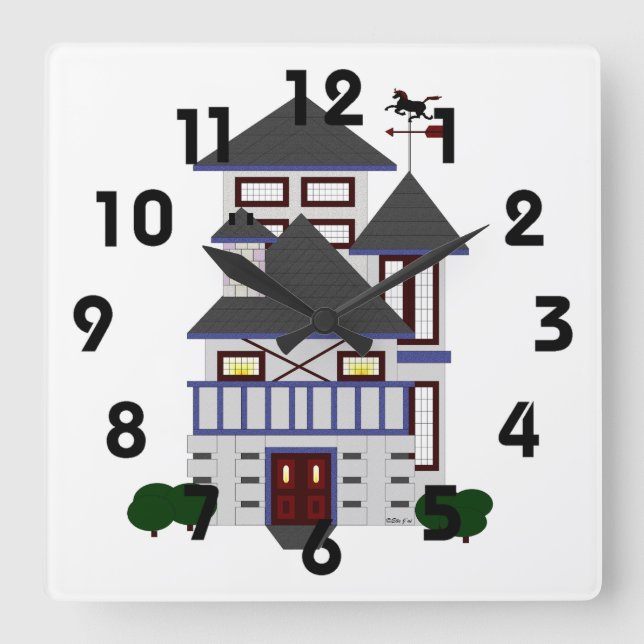 Cuadrado El reloj de la casa (Anverso)