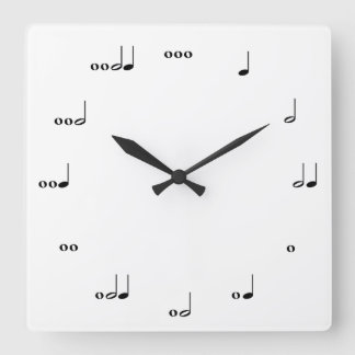 Cuadrado El reloj de la nota de la música original