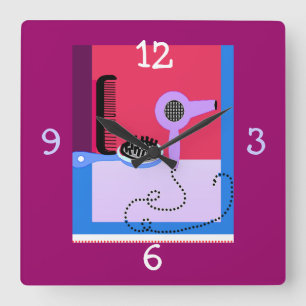 Cuadrado El reloj del estilista