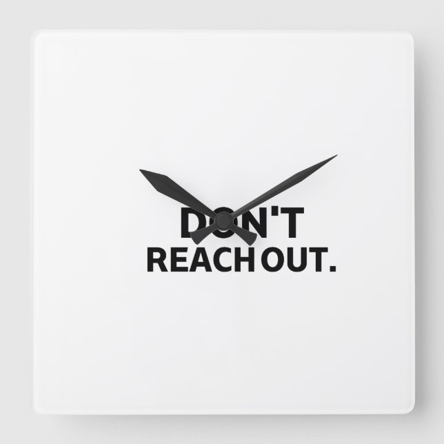 Cuadrado El reloj privado | Pared sin distracciones (Anverso)