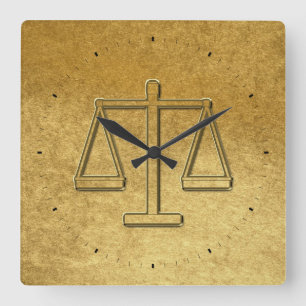 Cuadrado Escalas del reloj de la justicia