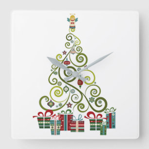CUADRADO ****ESIS" TEMPORADA DE NAVIDADES*** RELOJ