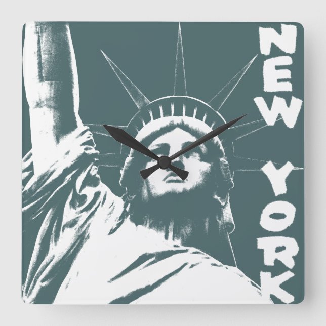 Cuadrado Estatua del reloj de Nueva York (Anverso)