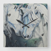 Estilo de la acuarela del reloj del caballo