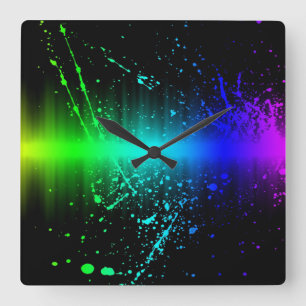Cuadrado Explosión de color 1 reloj