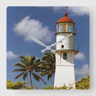Cuadrado Faro Diamond Head, O'ahu, reloj Hawai'i