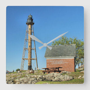 Cuadrado Faro Marblehead, reloj Wall de Massachusetts