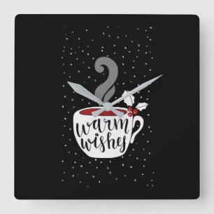 CUADRADO **FELICES FIESTAS DE NAVIDAD** RELOJ
