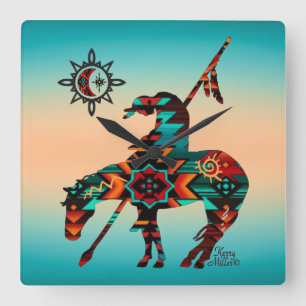 Cuadrado Fin Del Reloj De Muro De Sendero