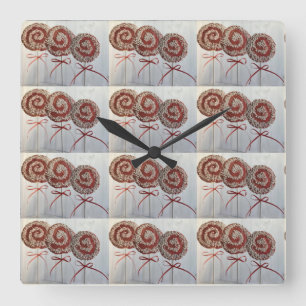 CUADRADO **GALLETAS DE NAVIDAD** RELOJ
