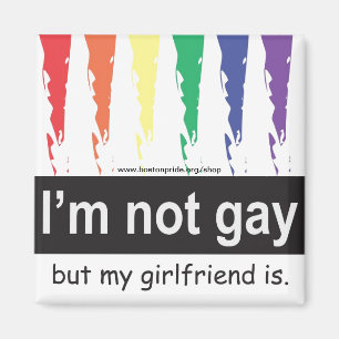 Cuadrado gay del imán de la novia