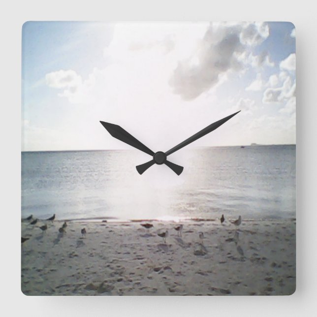 Cuadrado Gloria Del Sol En El Reloj De La Pared De La Plaza (Anverso)