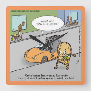 Cuadrado Gracioso Reloj De Tostadora De Templo