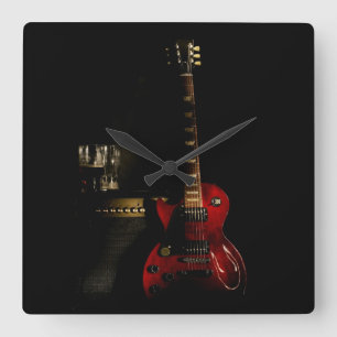 Cuadrado Guitarra y reloj del amperio