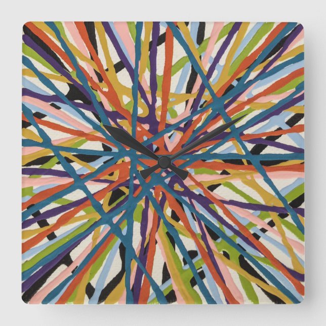 Cuadrado Haystack en el reloj de la pared blanca (Anverso)