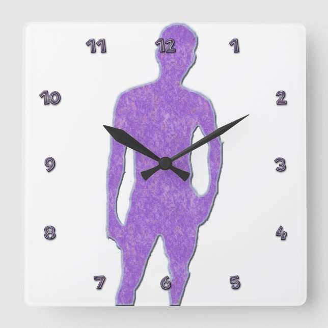 Cuadrado Hombre posando reloj (Anverso)
