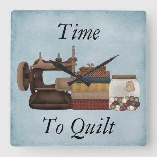 Cuadrado Hora de acolchar el reloj de acrílico