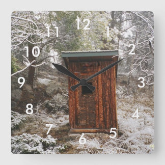CUADRADO ¡HORA DE IR! ESCENA DEL INVIERNO DEL RELOJ DE