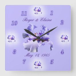 Cuadrado Irise el personalizar del reloj del aniversario y