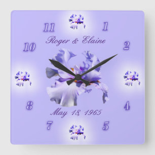 Cuadrado Irise el personalizar del reloj del aniversario y