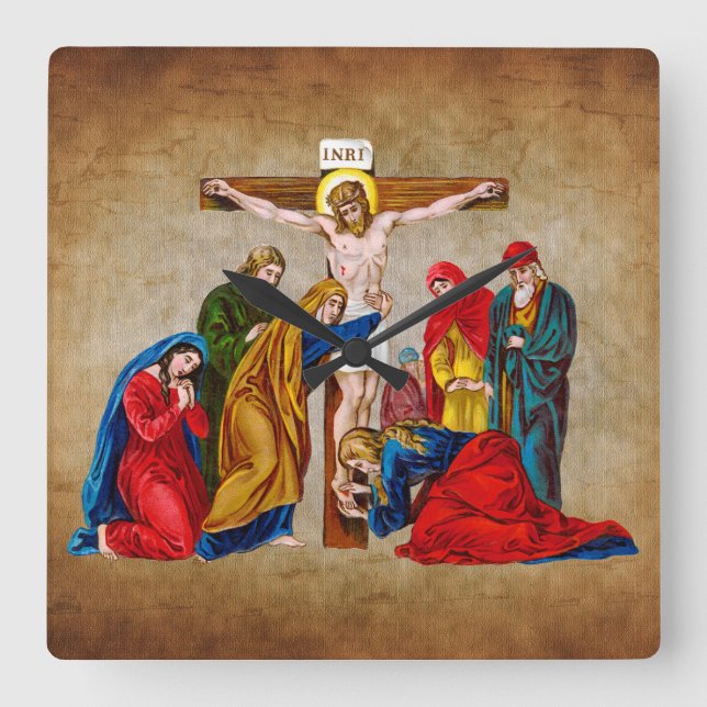 CUADRADO JESUS CHRIST EN EL RELOJ CRUZ (Anverso)