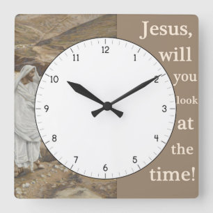 Cuadrado Jesús te fijarás en el reloj gracioso del tiempo