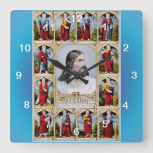 Cuadrado Jesús y el reloj de los apóstoles