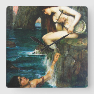 Cuadrado John William Waterhouse el reloj de la sirena
