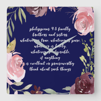 Cuadrado La Biblia Cristiana versus el Reloj de las Escritu