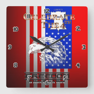 Cuadrado La Libertad Es Más Que Una Palabra Reloj De Muro D