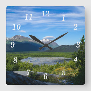 Cuadrado La salida de Alaska del Reloj del Valle del Glacia