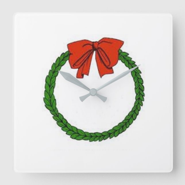 CUADRADO ****LLUVIA DE LOS NAVIDADES**** RELOJ (Anverso)