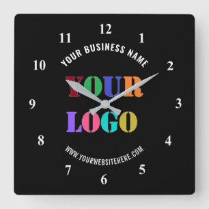 Cuadrado Logotipo comercial de personalizado y reloj promoc