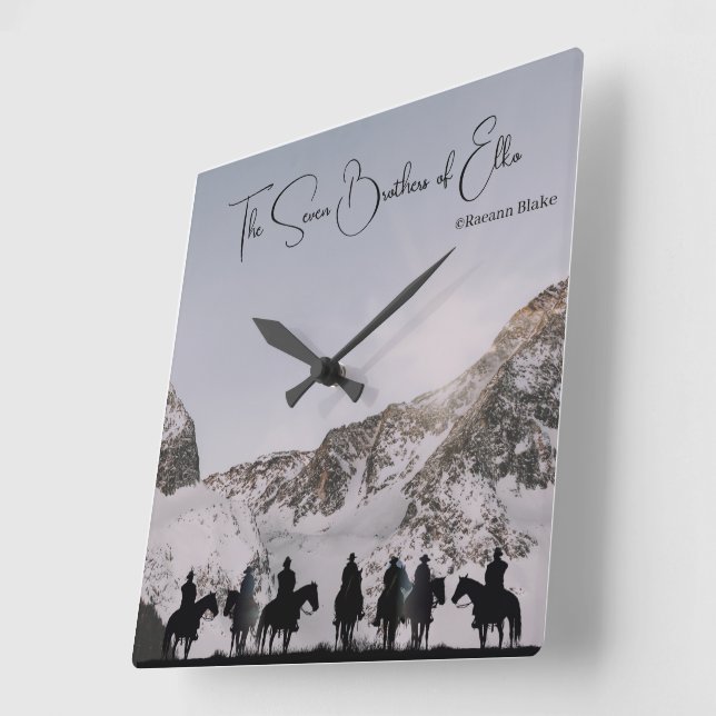 Cuadrado Los siete hermanos del reloj del muro de Elko (Ángulo)