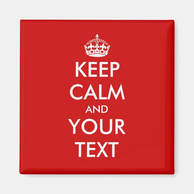 Cuadrado Mantener imán tranquilo | plantilla de Pe (Frente)