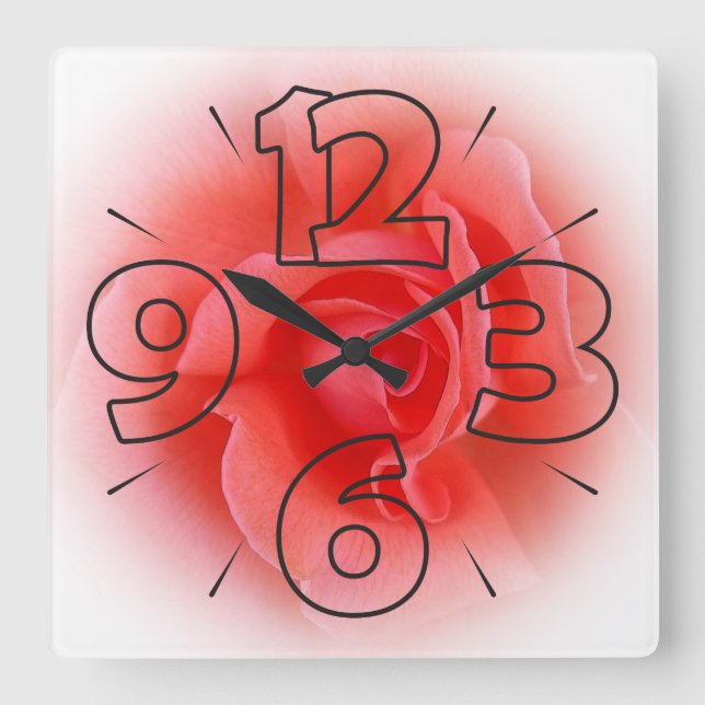 Cuadrado Marcado de reloj 15 - números y guiones (Anverso)