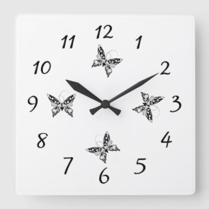 Cuadrado Mariposa - Crea tu propio (CYO) - Reloj infantil